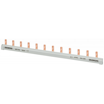 Pin busbar, 1-phase 10 mm², 12 pins, insulation gray, can be cut, with.. 5ST3762