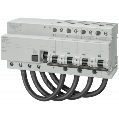 RCBO, 10 kA, 4P, type AC, 30 mA, B-char, In: 125 A, Un AC: 400 V. 5SU13440KK82