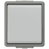 DELTA fläche IP44, SM dark gray/light gray intermediate switch, 10 A 250 V 66x 75 mm. 5TA4707