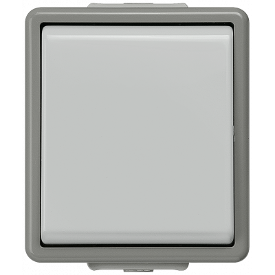 DELTA fläche IP44, SM dark gray/light gray intermediate switch, 10 A 250 V 66x 75 mm. 5TA4707