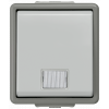 DELTA flaeche IP44, surface-m. dark gray/light gray two-way switch with pilot light 10 A 250 V, .. 5TA4710