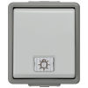 DELTA flaeche IP44, surface-m. dark gray/light gray OFF switch, 10 A 250 V 66 x 75 mm, with.. 5TA4711