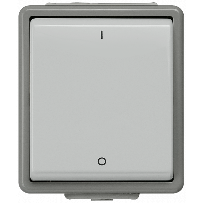 DELTA flaeche IP44, surface-m. dark gray/light gray OFF switch 3-pole, 16 A 400 V with IO symbols.. 5TA4753