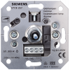 Incandescent lamp dimmer, R with pressure off/two-way switch FM, 230 V 50-60 Hz, 60-600 W screw-type terminals for claw and screw mounting. 5TC8257