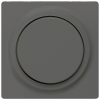 DELTA i-system, carbon metallic cover plate for dimmers with rotary knob 55x 55 mm. 5TC8903