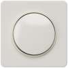 DELTA profil, titanium white cover plate for dimmers with rotary knob 65x 65 mm. 5TC8904