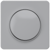 DELTA profil, silver cover plate for dimmers with rotary knob 65x 65 mm. 5TC8906