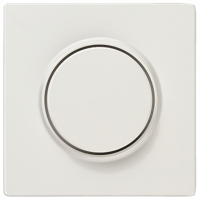 DELTA style, titanium white cover plate for dimmers with rotary knob 68x 68 mm. 5TC8912