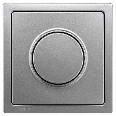 DELTA style, platinum metallic cover plate for dimmers with rotary knob 68x 68 mm. 5TC89121