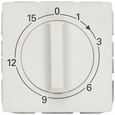 DELTA style, platinum metallic cover plate for time switch, runtime 15 min .. 5TC89321