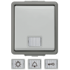 DELTA flaeche IP44, surface-m. dark gray/light gray pushbutton 10 A 250 V, 66 x 75 mm with white.. 5TD4701