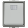 DELTA flaeche IP44, surface-m. dark gray/light gray pushbutton, 10 A 250 V with separate feedback.. 5TD4706