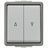 DELTA flaeche IP44, surface-m. dark gray/light gray shutter pushbutton with electrical lock.. 5TD4708