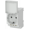 SCHUKO socket outlet 16 A with cover acc. to DIN VDE 0620 for installation in distribution boards. 5TE6801