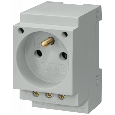 Socket outlet 16A with ground pin acc. to CEE 7 for installation in distribution boards. 5TE6803