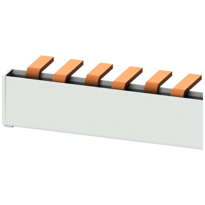 Two-phase busbar 12MW 32A for terminals with 6 mm² (for 5TE8 1+2, 5TE4 8, 5TE5 8.. 5TE9101