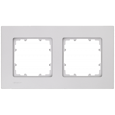 DELTA miro frame 2x color aluminum metallic dimensions 161x 90 mm. 5TG11121