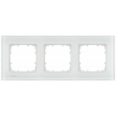 DELTA miro glass frame 3x real glass white 232x 90 mm. 5TG12031