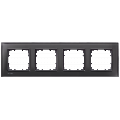 DELTA miro glass frame 4x real glass black 303x 90 mm. 5TG12042