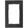 DELTA miro frame 2x real glass black. 5TG12062