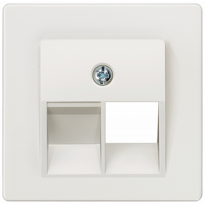 DELTA i-system, titanium white cover plate UAE connection socket suitable for Ackermann.. 5TG1210