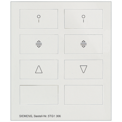 DELTA style, pictogram sheet for rocker "2-CIRCUIT". 5TG1306