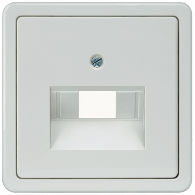 DELTA profil, silver cover plate UAE connection socket suitable for Rutenbeck .. 5TG1765