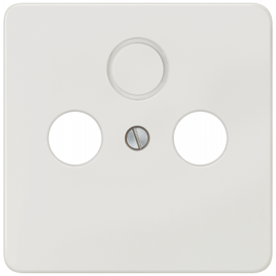 DELTA profil, cover plate TV/RF/SAT 2 and 3 holes knockout titanium white. 5TG18282