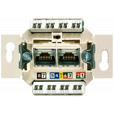 DELTA connection socket universal connection unit 2x 8-pole RJ45 Cat. 6A unshielded.. 5TG20272