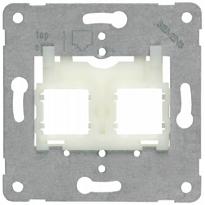 Support plate transparent insert for mounting up to 2 modular jack connectors.. 5TG20581