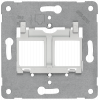 Support plate gray insert for mounting up to 2 modular jack connectors.. 5TG20583