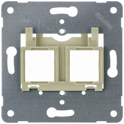 Support plate beige insert for mounting up to 2 modular jack connectors.. 5TG2098