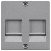 DELTA i-system, aluminum metallic cover plate with shutter for .. 5TG2124