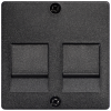 DELTA i-system, carbon metallic cover plate with shutter for support plates.. 5TG2125