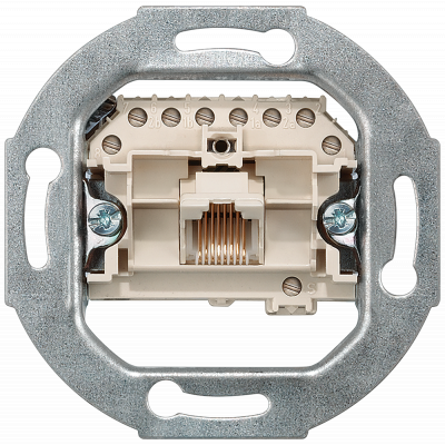 UAE connection socket Cat. 3, 1 x 8-pole with inclined outlet RJ11/12/45 with screw.. 5TG2417