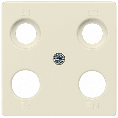 DELTA i-system, electric white antenna cover plate 55 x 55 mm for radio/TV/2xSAT.. 5TG2595