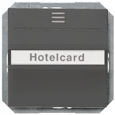 DELTA i-system hotel card switch, illuminated, carbon metallic, 55x 55 mm. 5TG4822