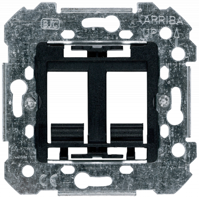 CORAL, IRIS, MEGA adapter double RJ45, RJ11 communication socket support ring with claws.. 5TG55011KK