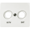 IRIS cover plate for R, TV, SAT socket, 2 holes polar white. 5TG55327WH