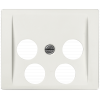 IRIS antenna cover plate for radio/TV/2 x SAT connection sockets polar white asym.. 5TG55357WH