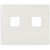 IRIS cover plate for telephone socket 2x with screw-type terminals polar white. 5TG55360WH