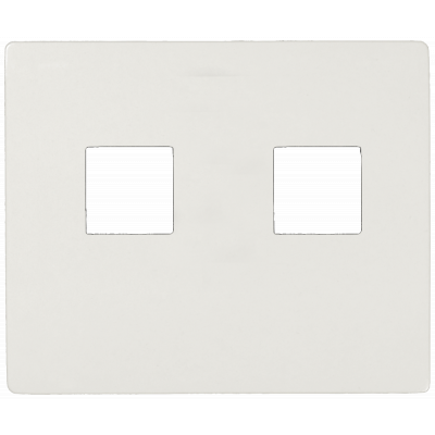 IRIS cover plate for telephone socket 2x with screw-type terminals polar white. 5TG55360WH