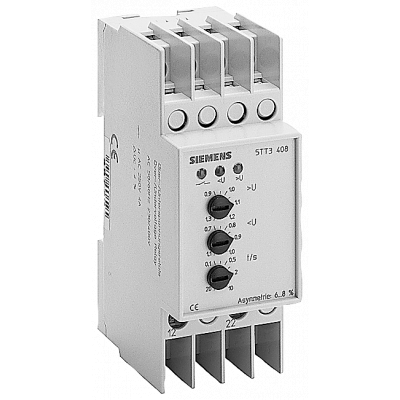 Voltage relay 230/400 V AC 2 W 0.9/1.3+0.7/1.1 with transparent cap. 5TT3408