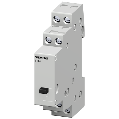 Remote switch with 1 NO contact, contact for 230 V AC 16 A control 24 V DC. 5TT41112