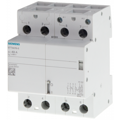 Remote switch contact for 40 A voltage 24 V AC 4 NO contacts. 5TT44642