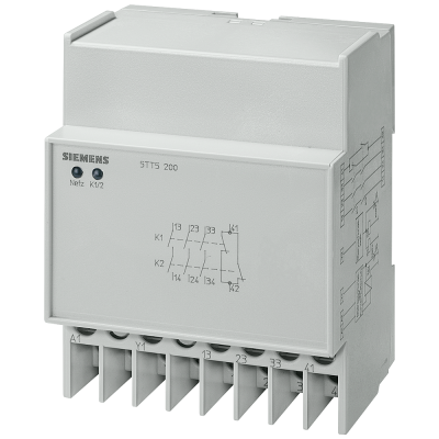 EMERGENCY STOP relay T55 230 V 10 A installation depth 55 mm. 5TT5200