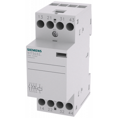 INSTA contactor with 2 NO contacts and 2 NC contacts, contact for 230 V, 400 V AC 25 A activation 230 V AC. 5TT58320