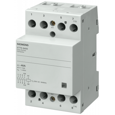 INSTA contactor with 4 NC contacts, contact for 230 V, 400 V AC 63 A activation 230 V AC. 5TT58530