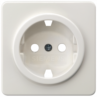 DELTA profil, titanium white cover plate 65x 65 mm for Schuko socket. 5UH1047