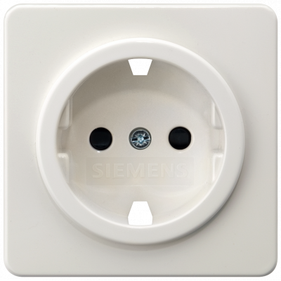 DELTA profil, titanium white cover plate 65 x 65 mm for SCHUKO socket outlet with inc.. 5UH1056